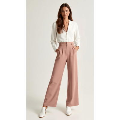 Ashborne | Women's High-Waist Wide-Leg Trousers
