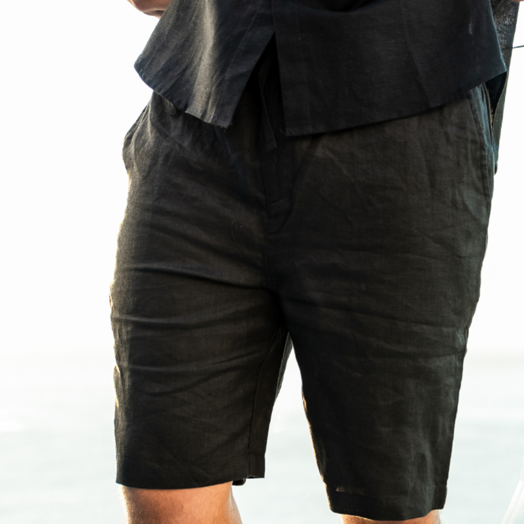 Ashborne | Men's Casual Linen Shorts | Lightweight Comfort