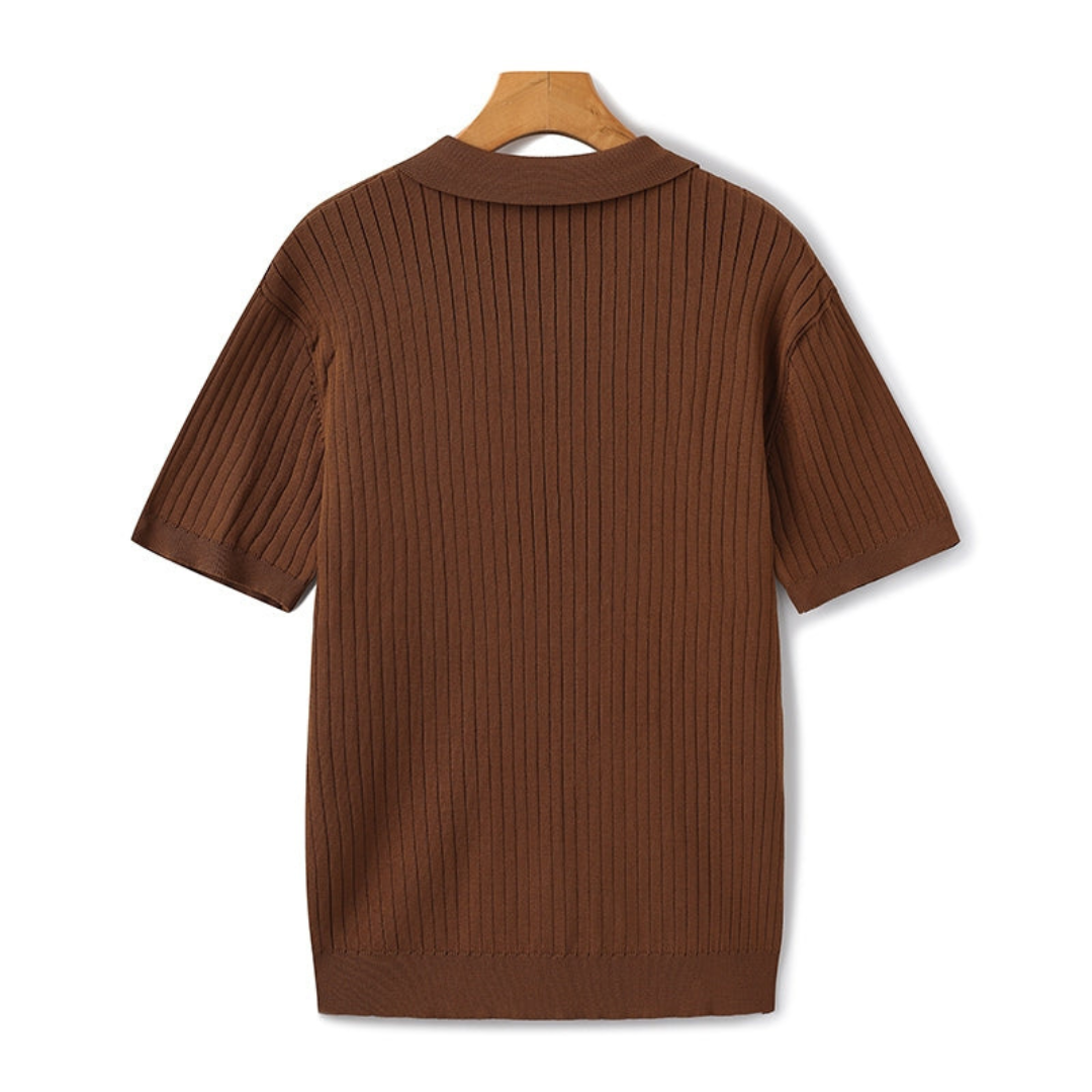 Ashborne | Men's Short Sleeve Polo | Ribbed