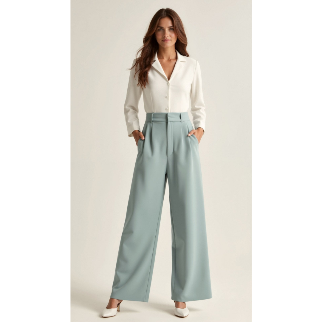 Ashborne | Women's High-Waist Wide-Leg Trousers