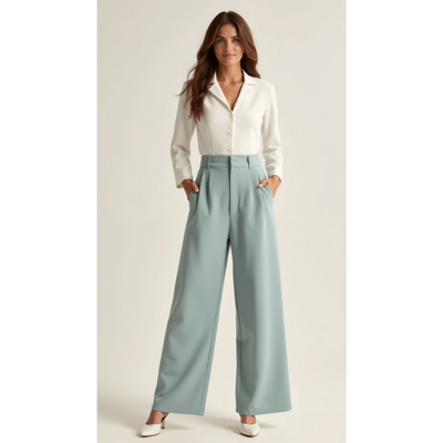Ashborne | Women's High-Waist Wide-Leg Trousers