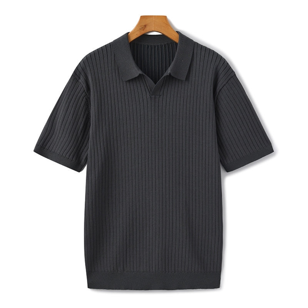 Ashborne | Men's Short Sleeve Polo | Ribbed