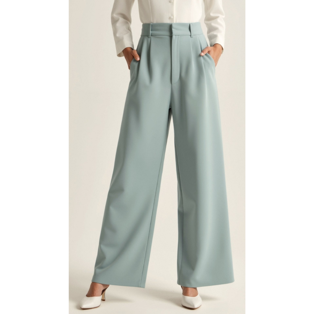 Ashborne | Women's High-Waist Wide-Leg Trousers