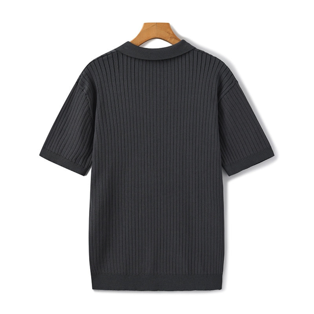 Ashborne | Men's Short Sleeve Polo | Ribbed