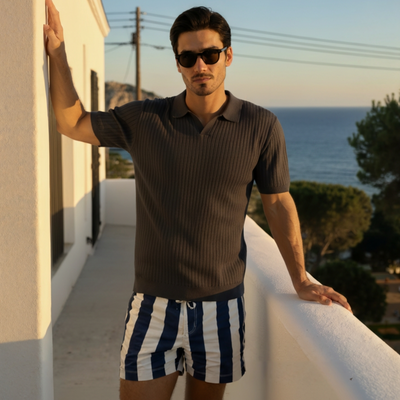 Ashborne | Men's Short Sleeve Polo | Ribbed