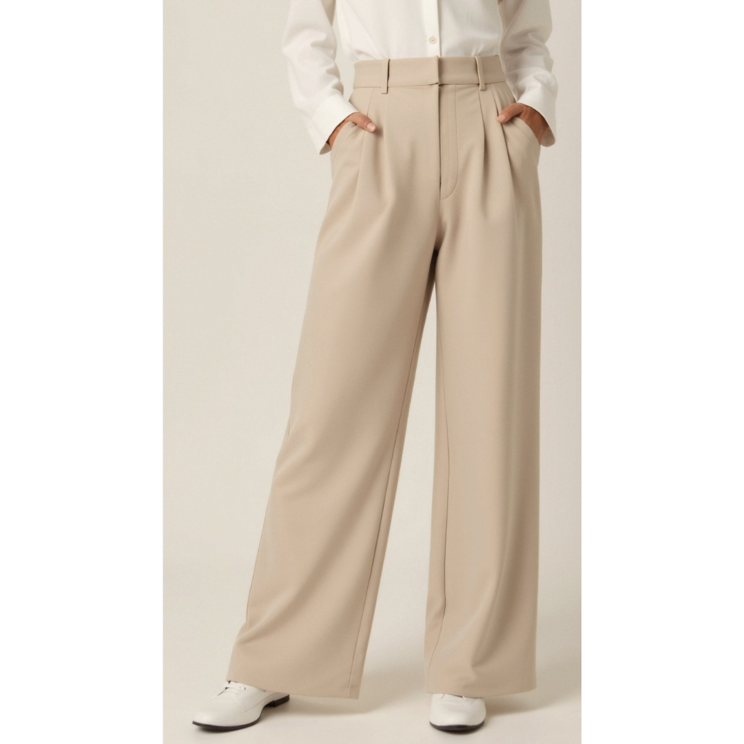 Ashborne | Women's High-Waist Wide-Leg Trousers