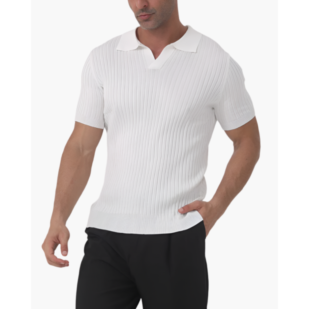 Ashborne | Men's Short Sleeve Polo | Ribbed