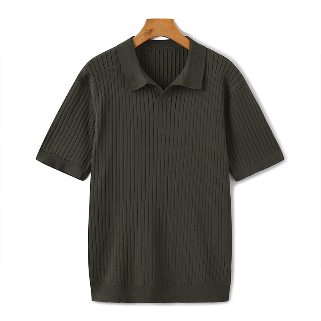 Ashborne | Men's Short Sleeve Polo | Ribbed