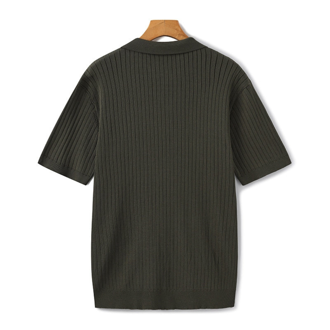 Ashborne | Men's Short Sleeve Polo | Ribbed