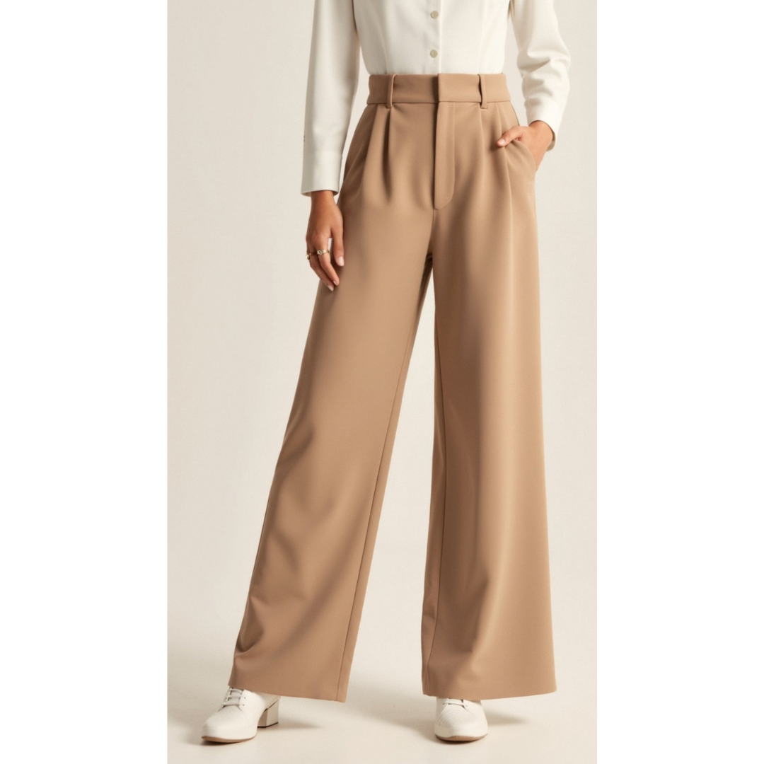 Ashborne | Women's High-Waist Wide-Leg Trousers