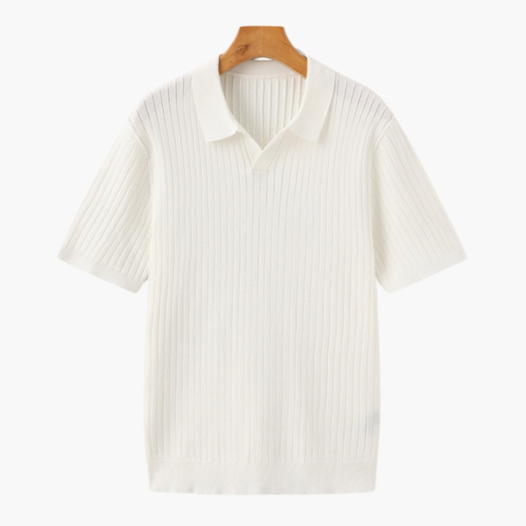 Ashborne | Men's Short Sleeve Polo | Ribbed
