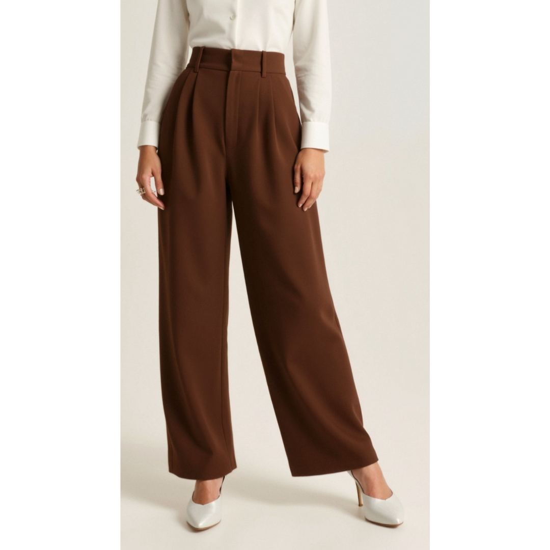 Ashborne | Women's High-Waist Wide-Leg Trousers