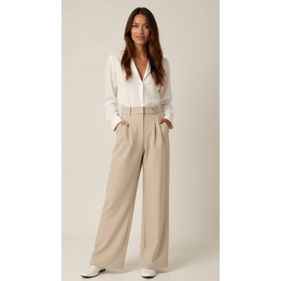 Ashborne | Women's High-Waist Wide-Leg Trousers