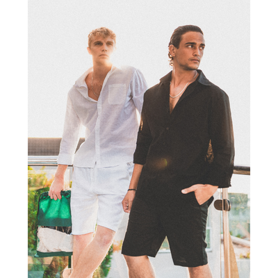 Ashborne | Men's Casual Linen Shorts | Lightweight Comfort
