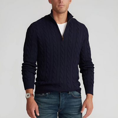 Ashborne | Men's Zip Up Sweater | Knitted