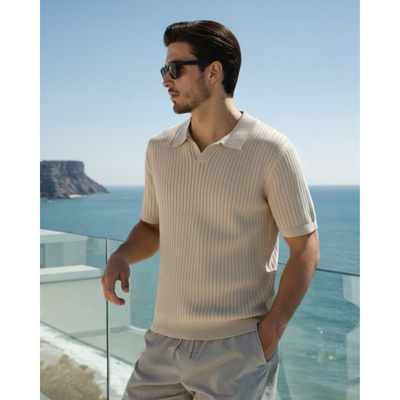 Ashborne | Men's Short Sleeve Polo | Ribbed