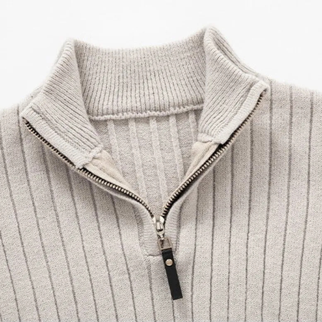 Ashborne | Men's Half-Zip Sweater | Ribbed