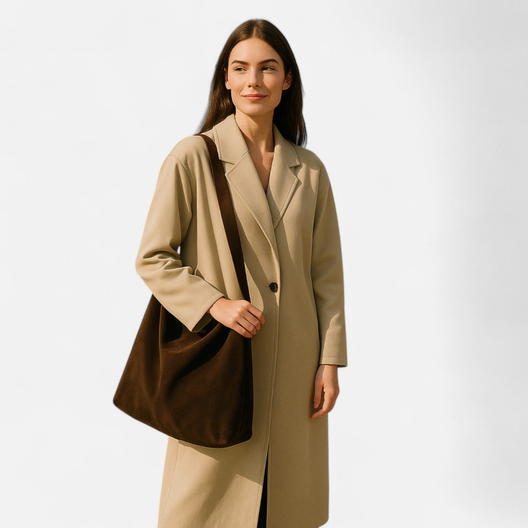 Ashborne | Women's Suede Hobo Bag | Minimalist Chic