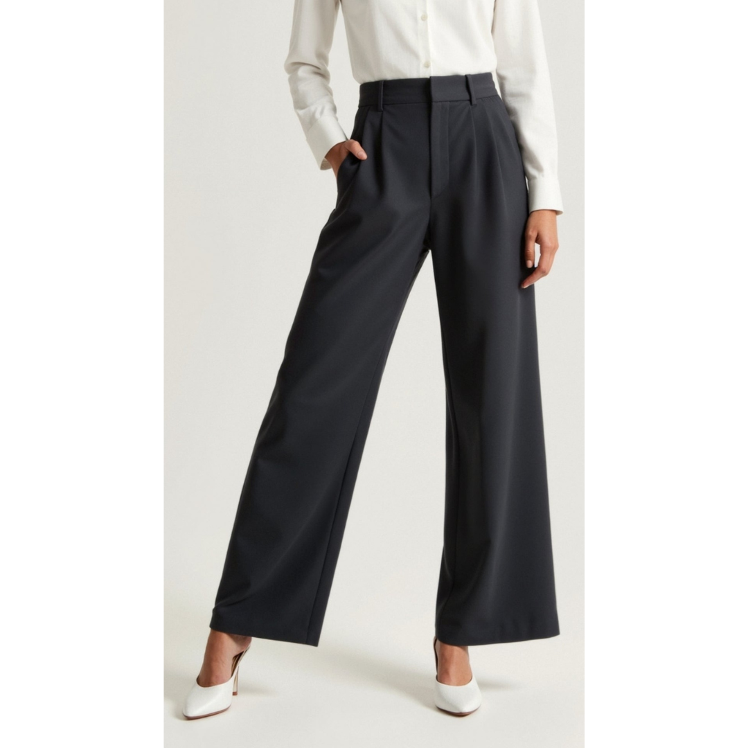 Ashborne | Women's High-Waist Wide-Leg Trousers
