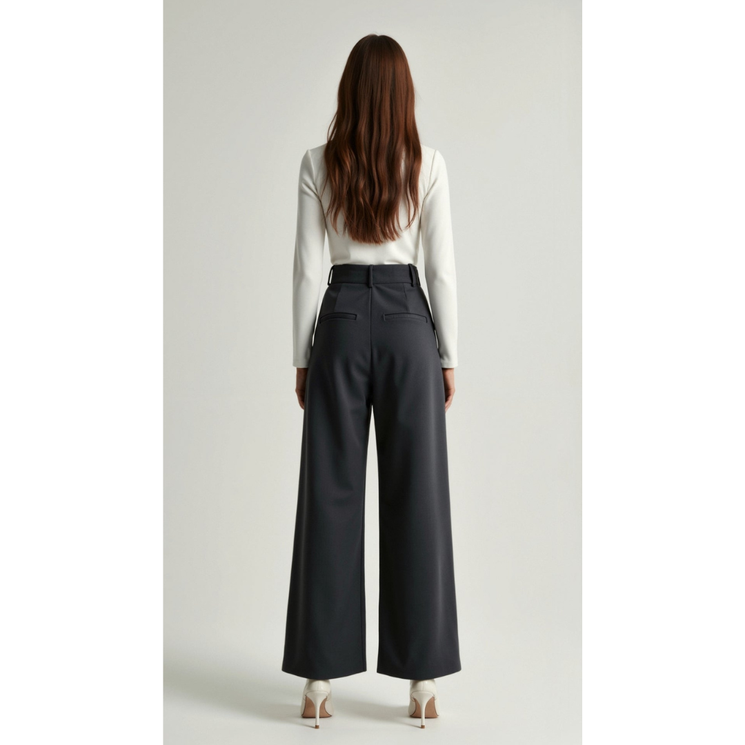 Ashborne | Women's High-Waist Wide-Leg Trousers