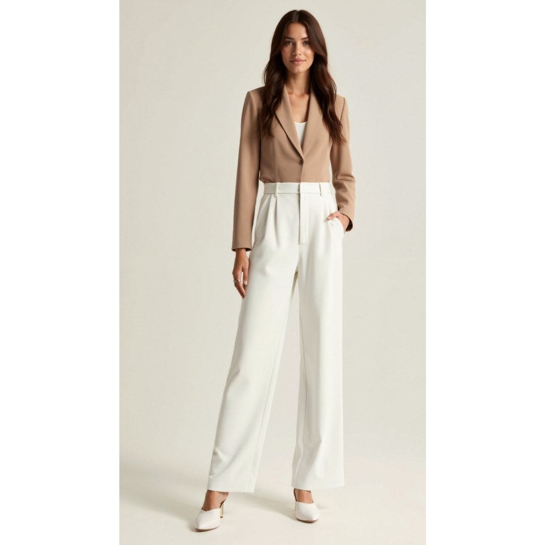 Ashborne | Women's High-Waist Wide-Leg Trousers