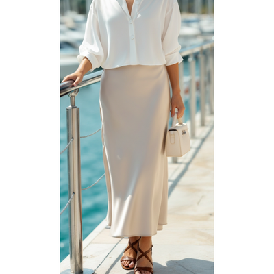 Ashborne | Women's Satin Maxi Skirt