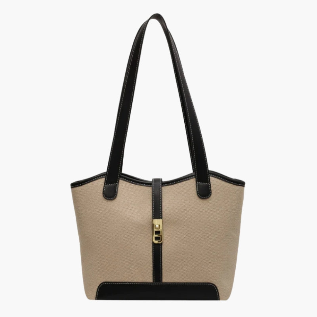 Ashborne | Women's Canvas Leather Tote Bag | Classic Structured