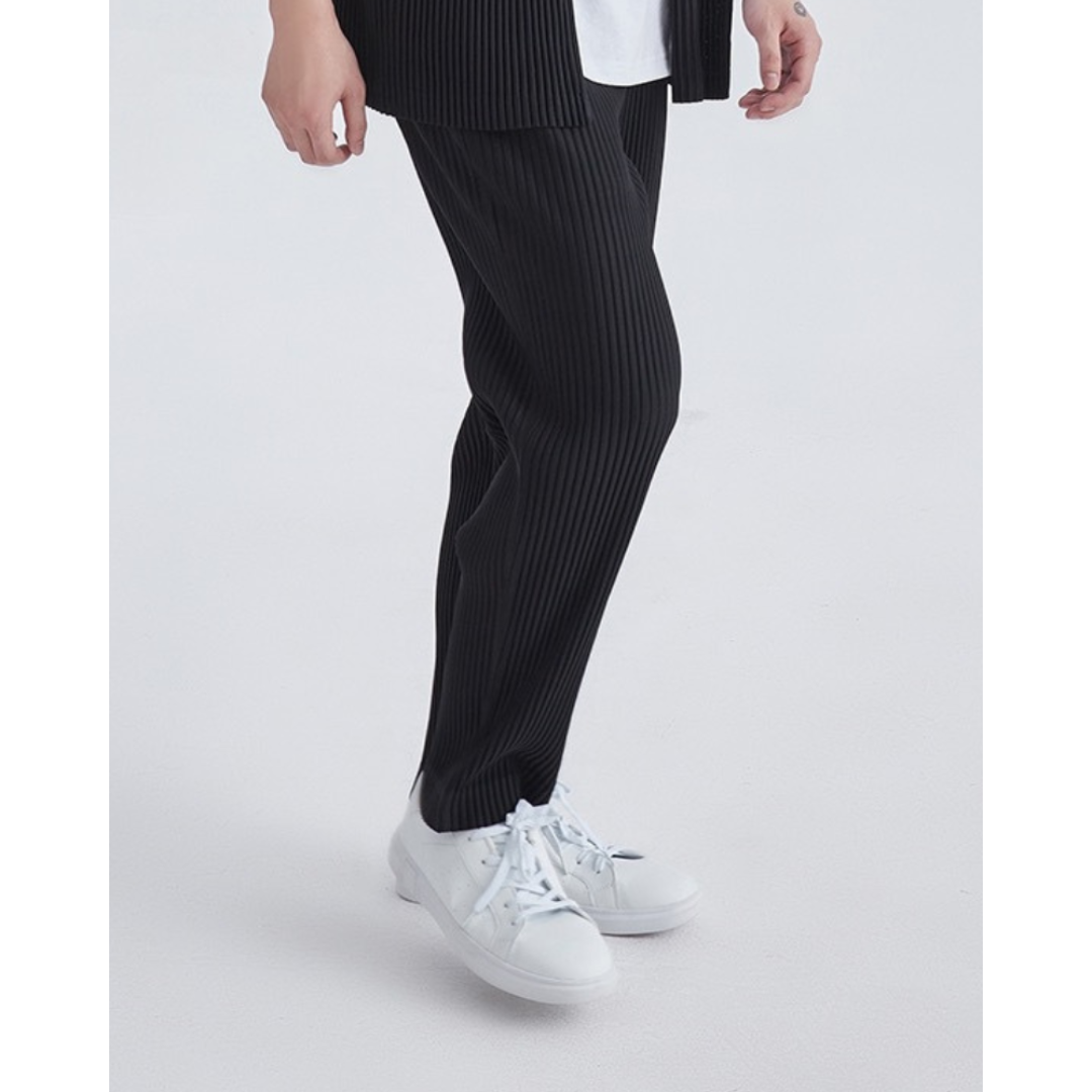 Ashborne | Men's Straight Fit Trousers | Ribbed