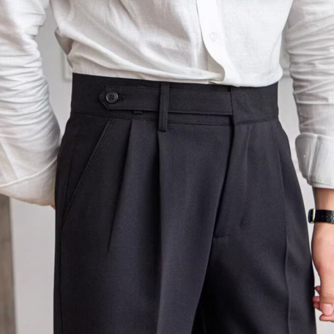 Ashborne | Men's High Waist Trousers