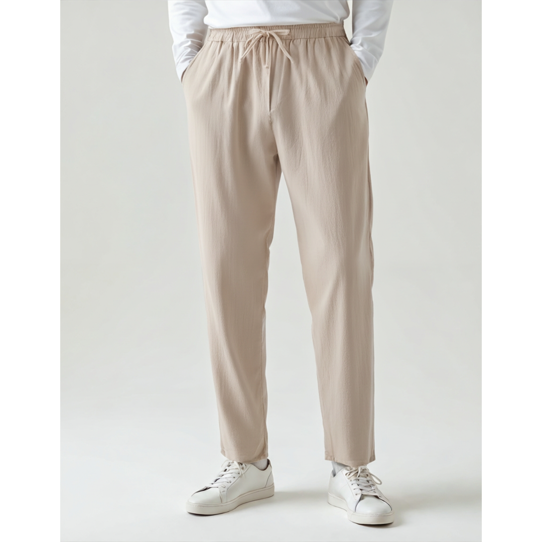 Ashborne | Men’s Casual Linen Trousers | Lightweight Comfort