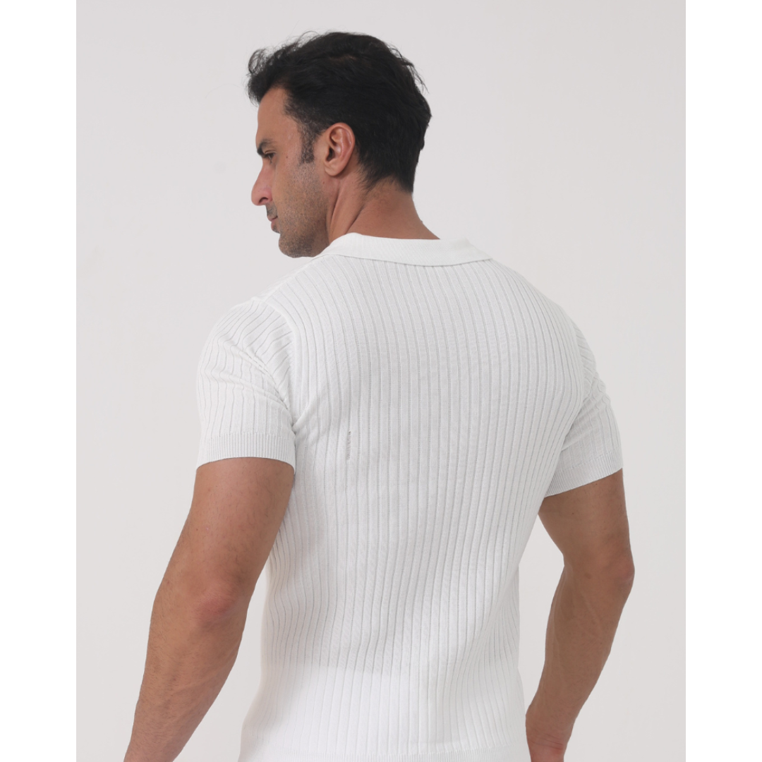Ashborne | Men's Short Sleeve Polo | Ribbed