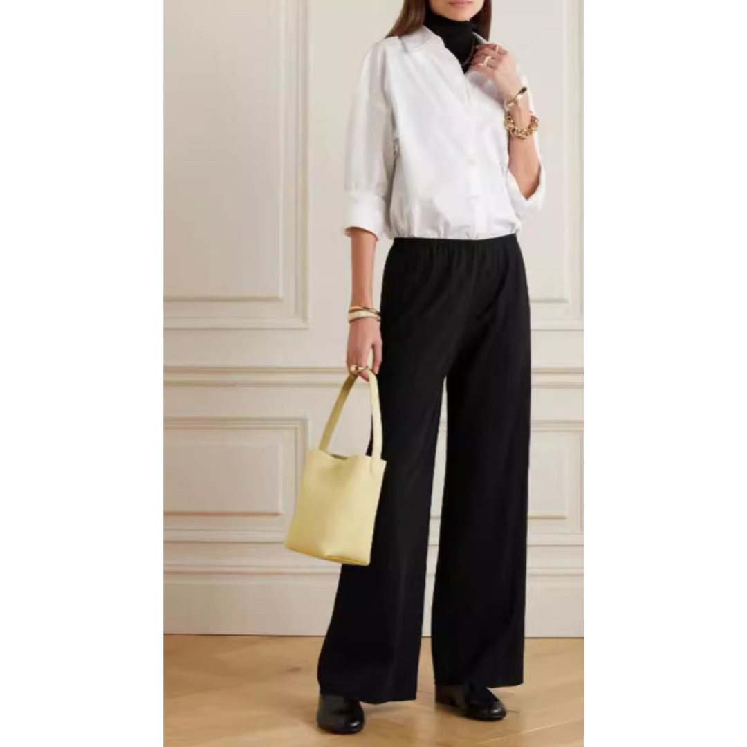Ashborne | Women's Wide-Leg Elastic Waist Trousers