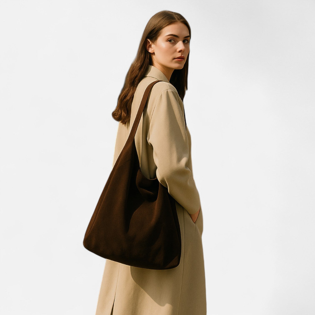 Ashborne | Women's Suede Hobo Bag | Minimalist Chic