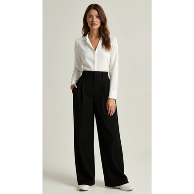 Ashborne | Women's High-Waist Wide-Leg Trousers