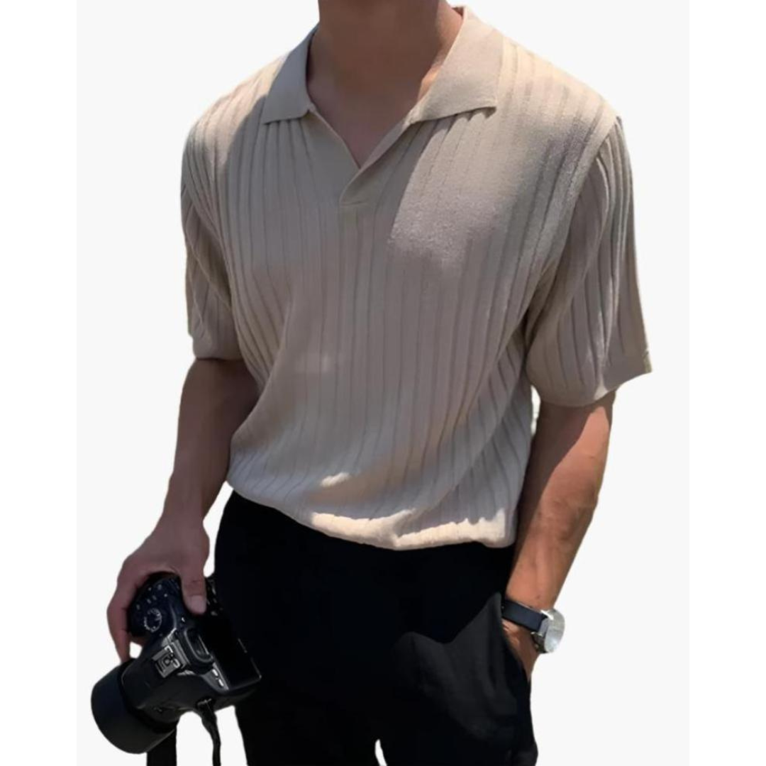 Ashborne | Men's Short Sleeve Polo | Ribbed