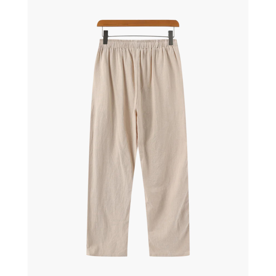Ashborne | Men’s Casual Linen Trousers | Lightweight Comfort