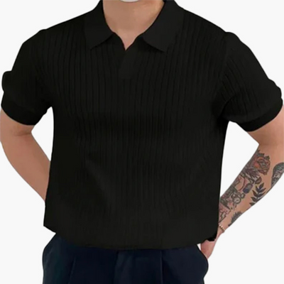 Ashborne | Men's Short Sleeve Polo | Ribbed
