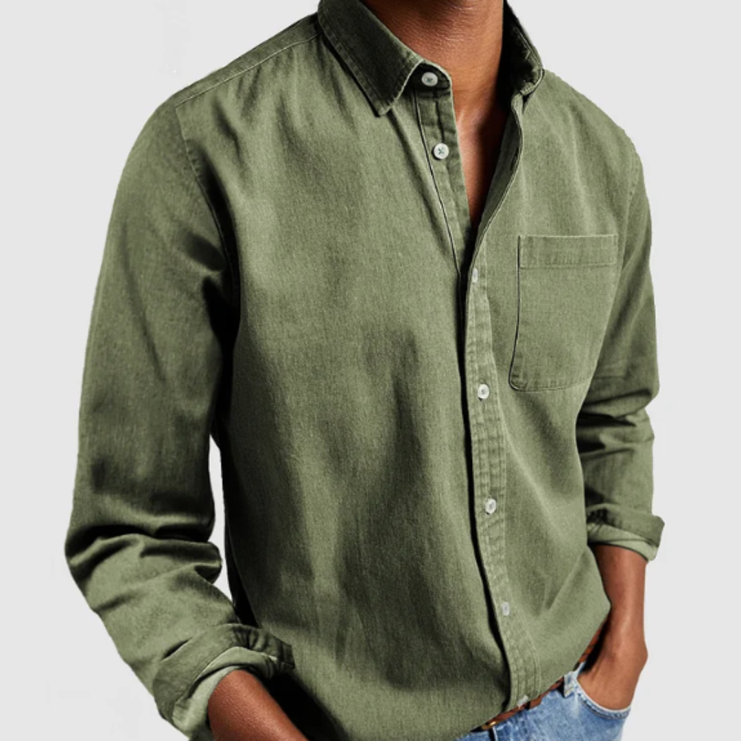 Ashborne | Men's Denim Shirt | Soft Cotton Blend