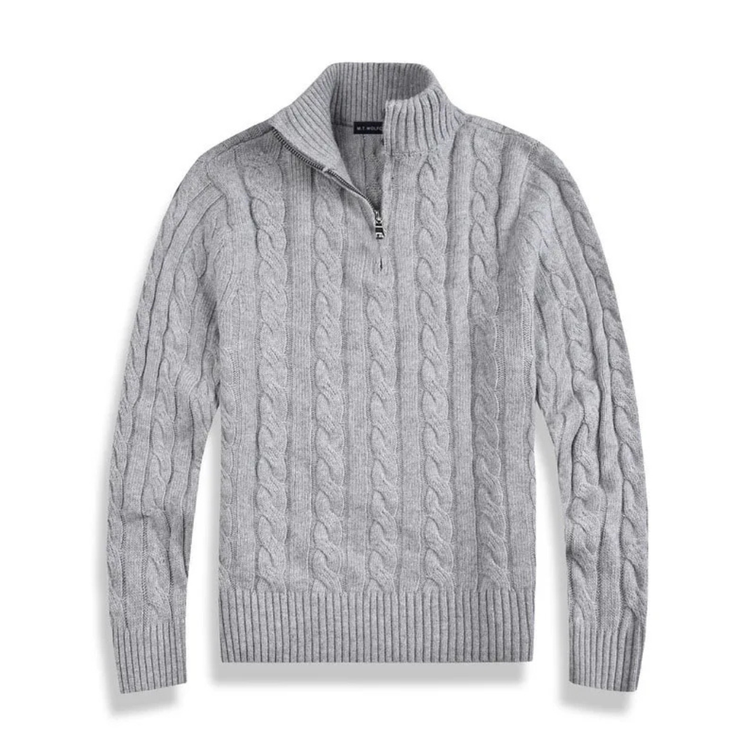 Ashborne | Men's Zip Up Sweater | Knitted