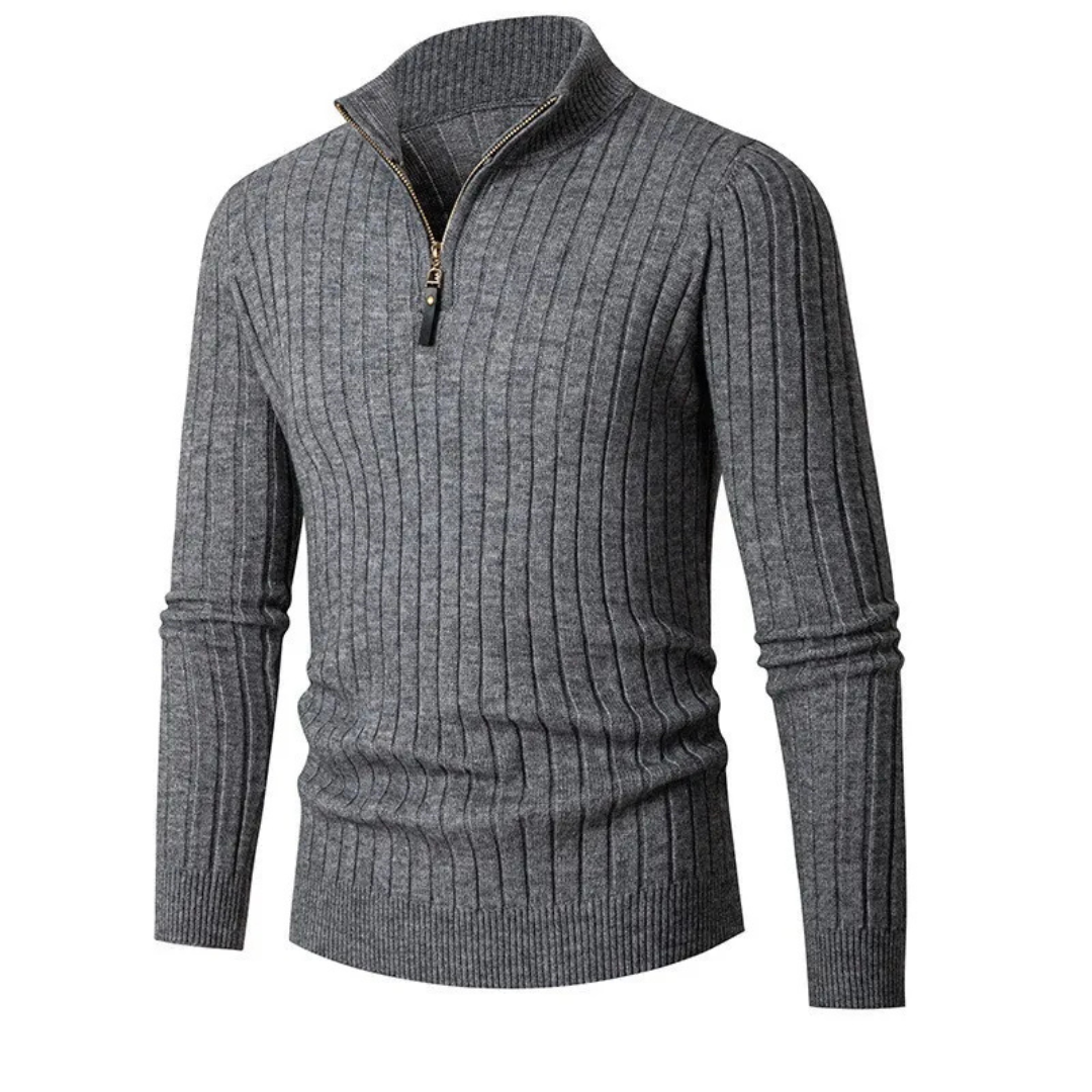 Ashborne | Men's Half-Zip Sweater | Ribbed