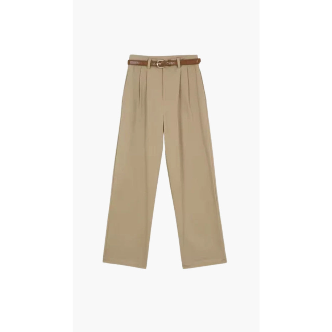 Ashborne | Women's High-Waist Pleated Trousers | Wide-Leg