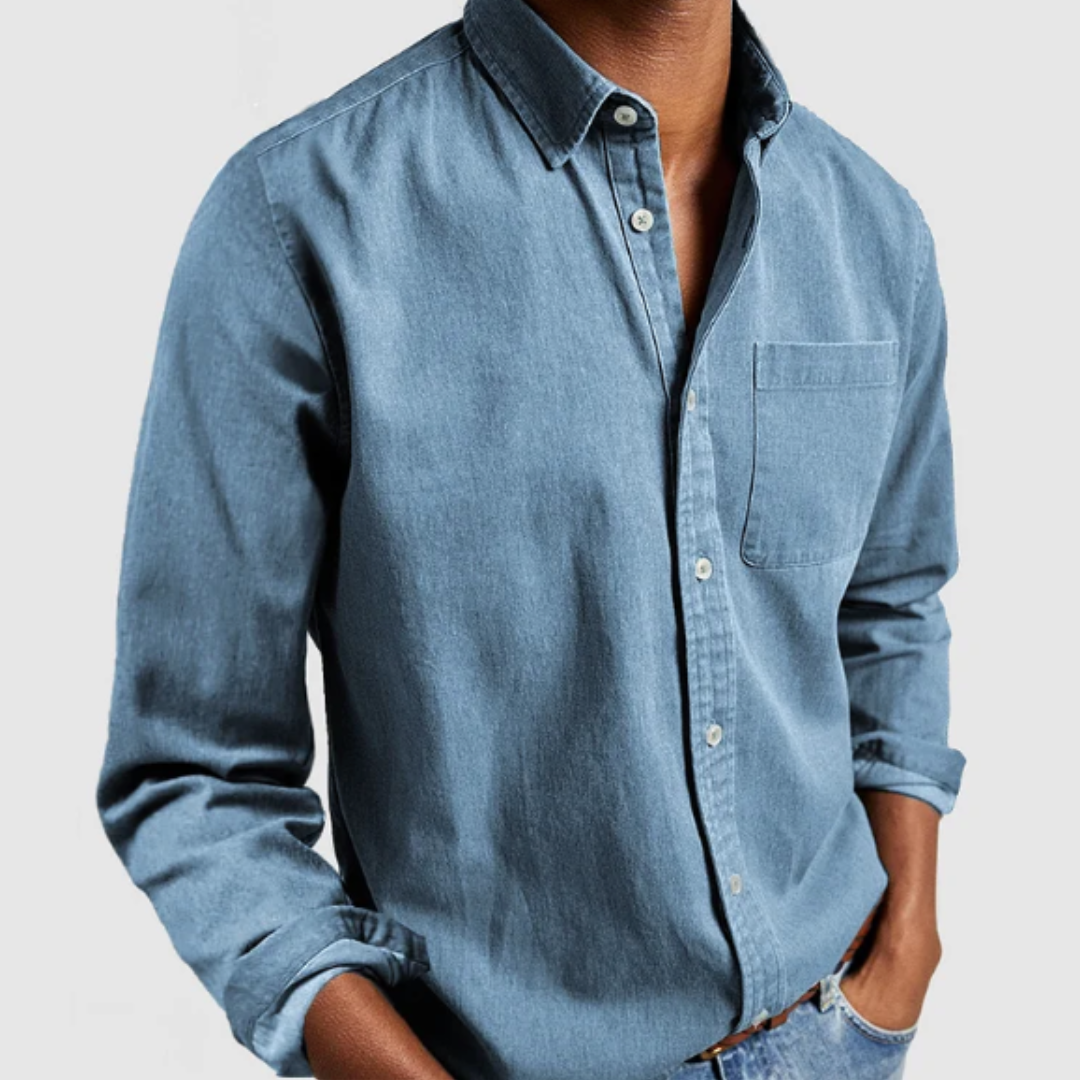 Ashborne | Men's Denim Shirt | Soft Cotton Blend
