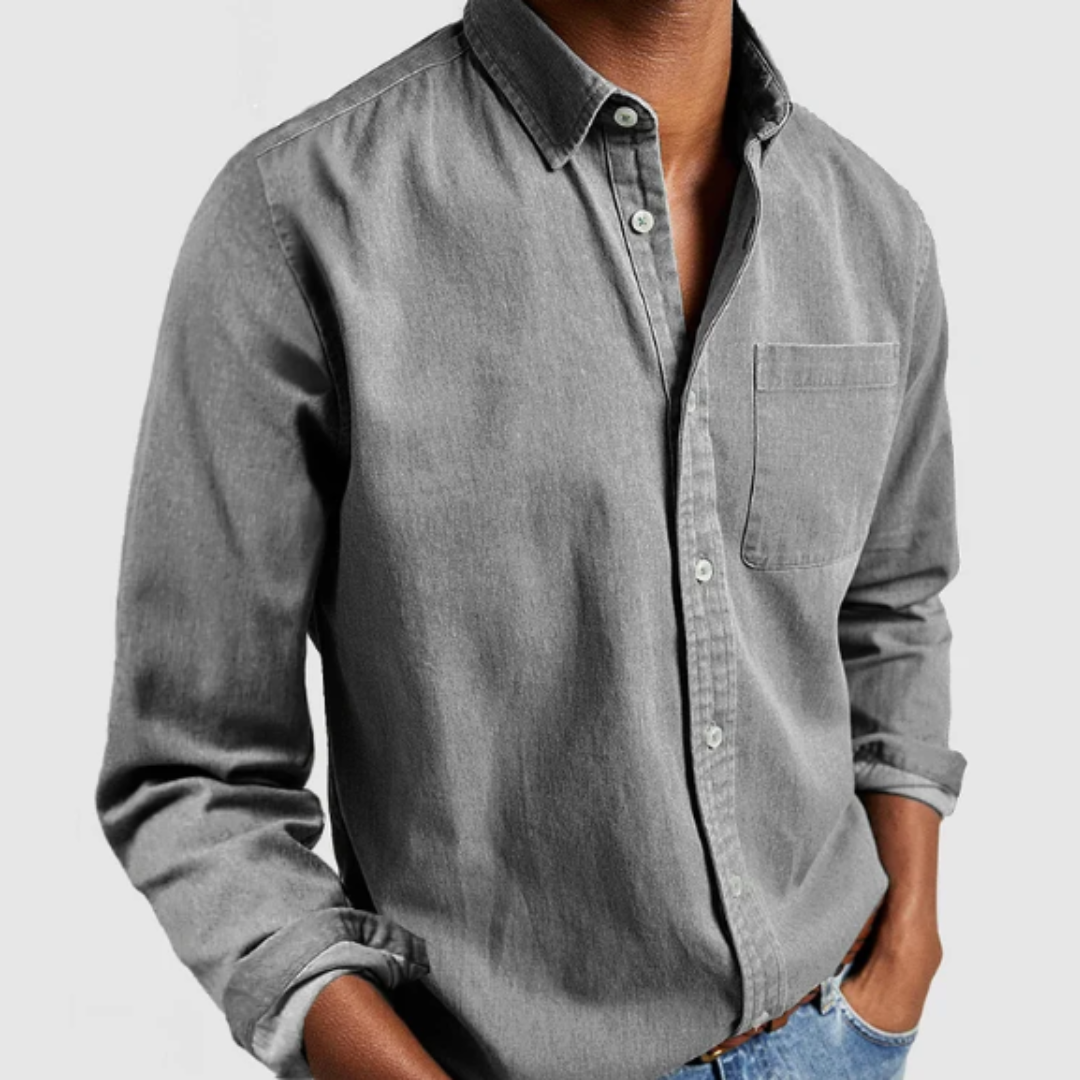 Ashborne | Men's Denim Shirt | Soft Cotton Blend