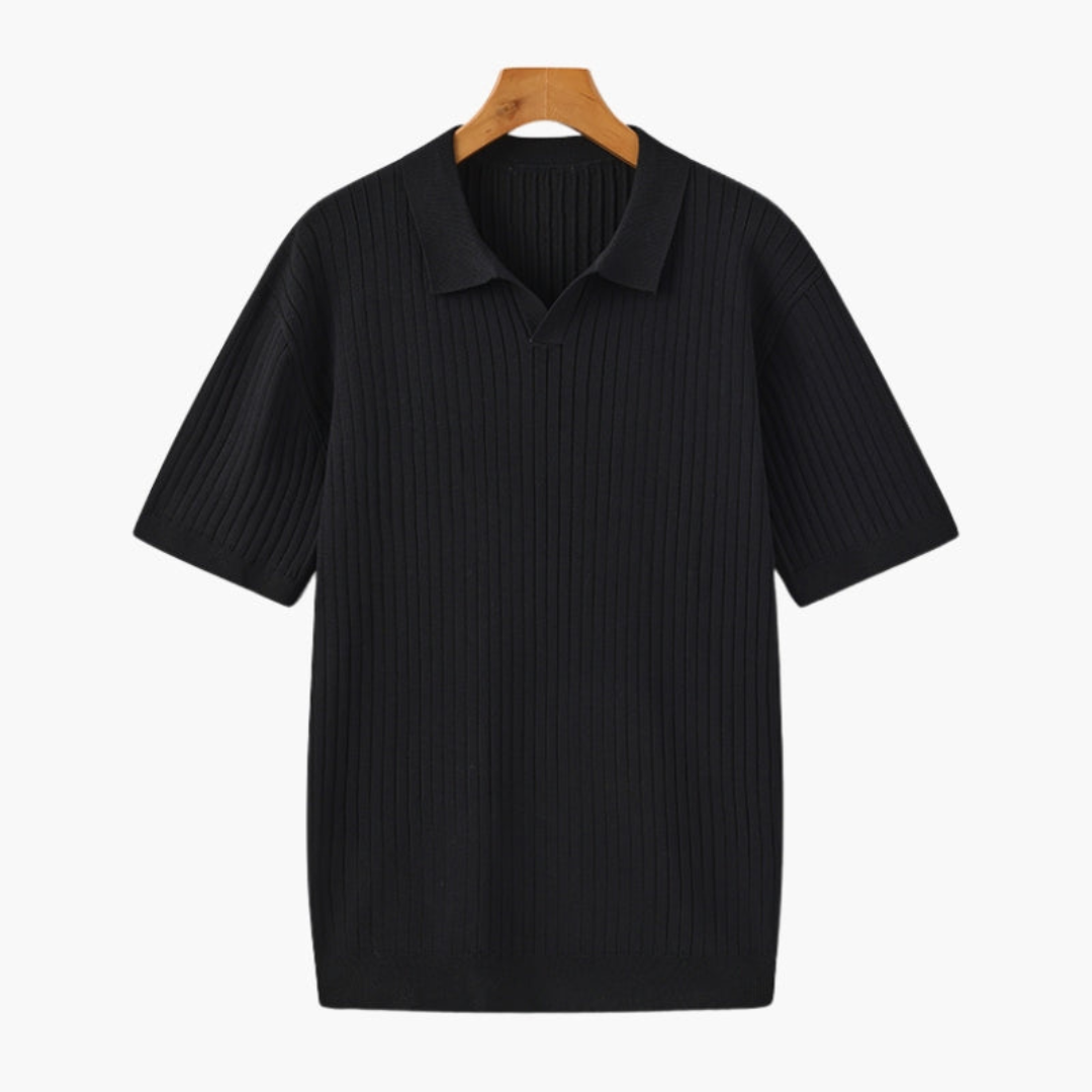 Ashborne | Men's Short Sleeve Polo | Ribbed